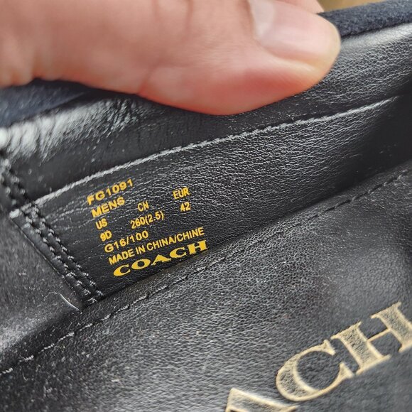 Mens Coach size 9 D Leather Casual Slip On Driving Loafer Shoes - Picture 9 of 10